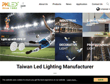 Tablet Screenshot of pk-lighting.com